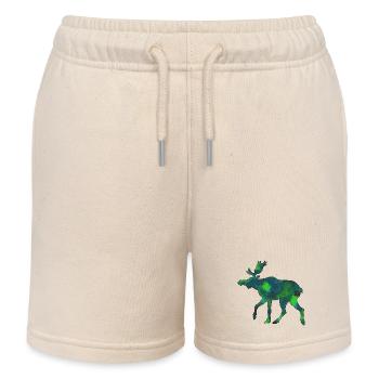 Mousses d’orignal Scandinavie Suède Norvège Automne - Short de jogging enfant bio Stanley/Stella - écru doux - Devant