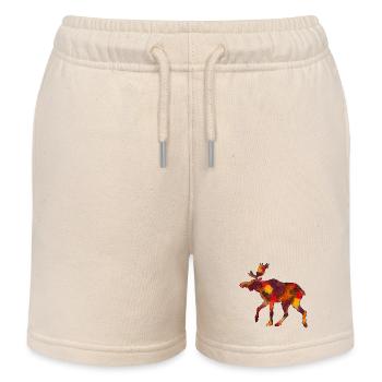 Mousses d’orignal Scandinavie Suède Norvège Automne - Short de jogging enfant bio Stanley/Stella - écru doux - Devant