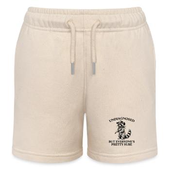 Undiagnosed But Everyone's Pretty Sure - Kids Organic Sweat Shorts by Stanley/Stella - soft Ecru - Front