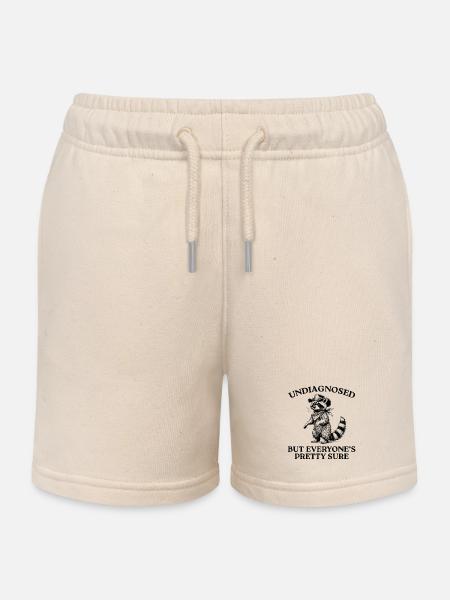 Undiagnosed But Everyone's Pretty Sure - Kids Organic Sweat Shorts by Stanley/Stella - soft Ecru