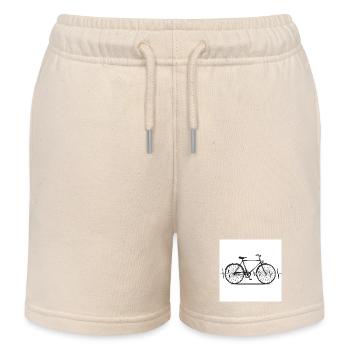 Im Rhythmus der Berge: Mountainbike & Herzschlag - Kinder Organic Joggingshorts Mini Bolter von Stanley/Stella - Natur - Vorne