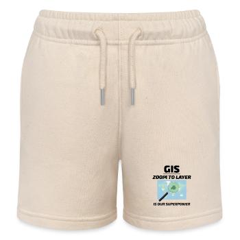 GIS Zoom to Layer Mapping Geospatial Tech - Kinder Organic Joggingshorts Mini Bolter von Stanley/Stella - Natur - Vorne