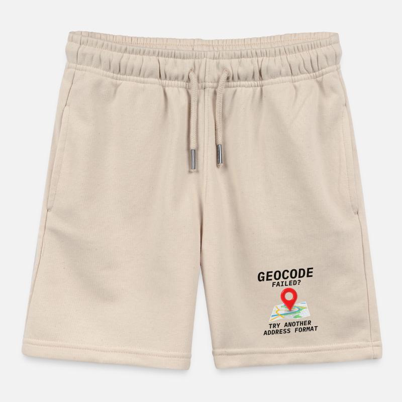 Geocoding Fail Address Format GIS Humor Kids Organic Sweat Shorts by Stanley/Stella