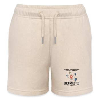 GIS Unconnected Points Map Data Analysis - Kids Organic Sweat Shorts by Stanley/Stella - soft Ecru - Front