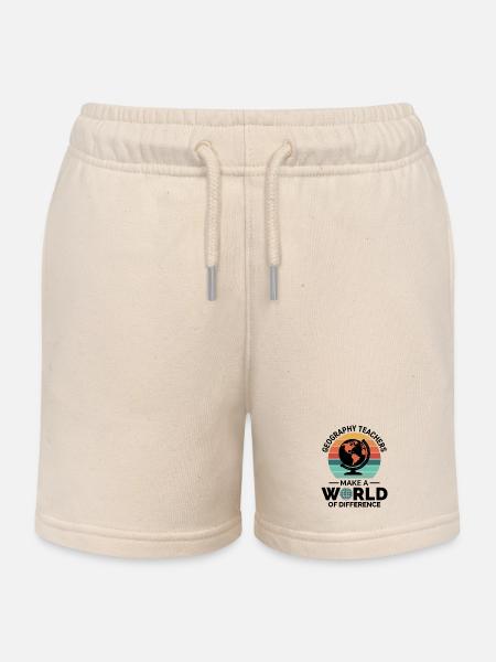 Geographielehrer Globus Weltunterschied - Kinder Organic Joggingshorts Mini Bolter von Stanley/Stella - Natur
