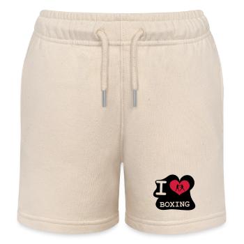 I Love Boxing - Short de jogging enfant bio Stanley/Stella - écru doux - Devant