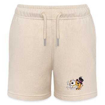Cats Wedding - Kids Organic Sweat Shorts by Stanley/Stella - soft Ecru - Front