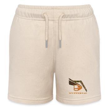 overhead railway - Kids Organic Sweat Shorts by Stanley/Stella - soft Ecru - Front