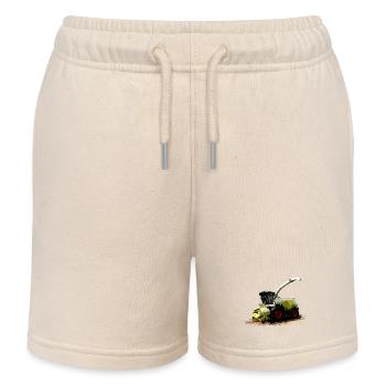 Claas Jaguar 930 Combine Harvester - Kids Organic Sweat Shorts by Stanley/Stella - soft Ecru - Front