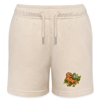 Tyrannosaurus Rex - Kinder Organic Joggingshorts Mini Bolter von Stanley/Stella - Natur - Vorne