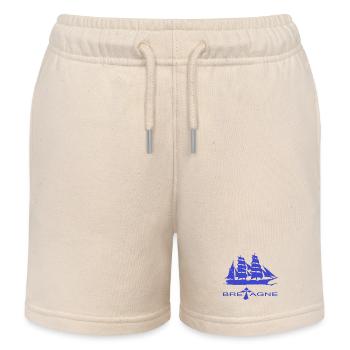SAILBOAT BRITAIN creation Louis RUNEMBERG © Adagp - Kids Organic Sweat Shorts by Stanley/Stella - soft Ecru - Front
