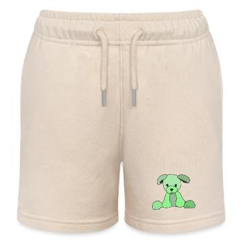 Dog Comic - Kids Organic Sweat Shorts by Stanley/Stella - soft Ecru - Front