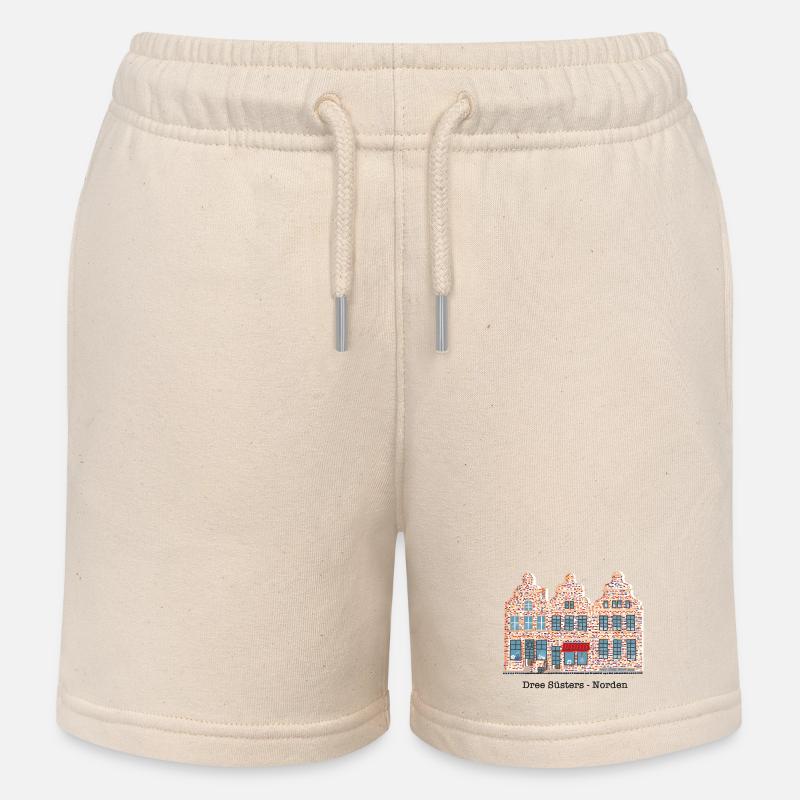 Norden, Frise orientale, Landmark Three Sisters - Short de jogging enfant bio Stanley/Stella - écru doux