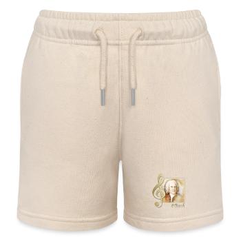 Johann Sebastian Bach Porträt im Aquarellstil - Kinder Organic Joggingshorts Mini Bolter von Stanley/Stella - Natur - Vorne