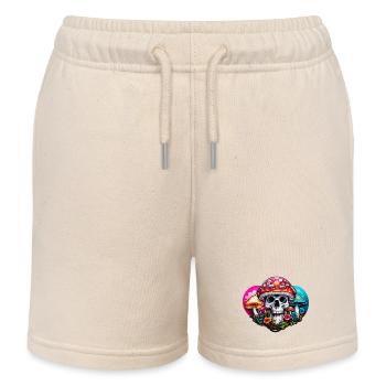 Champignon crâne - Short de jogging enfant bio Stanley/Stella - écru doux - Devant