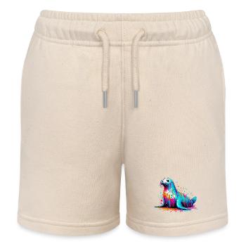 Siegel - Kinder Organic Joggingshorts Mini Bolter von Stanley/Stella - Natur - Vorne