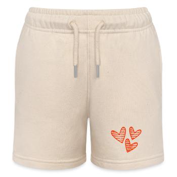 LIEBE. PAAR. GERADE VERHEIRATET. Junggesellinnenabschied. VALENTINSTAG. - Kinder Organic Joggingshorts Mini Bolter von Stanley/Stella - Natur - Vorne