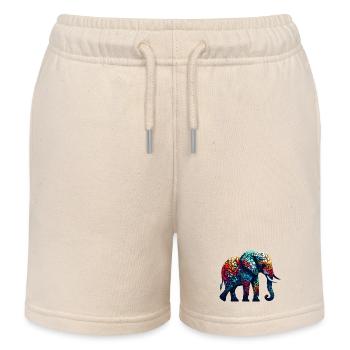 Elefant - Kinder Organic Joggingshorts Mini Bolter von Stanley/Stella - Natur - Vorne