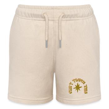 Can't Touch This – Kaktus-Humor - Kinder Organic Joggingshorts Mini Bolter von Stanley/Stella - Natur - Vorne