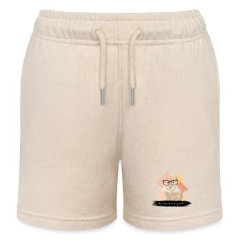 JvG Hamster "Homster eh ois ausgricht" - Kinder Organic Joggingshorts Mini Bolter von Stanley/Stella - Natur - Vorne