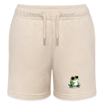 Skater-Frosch - Kinder Organic Joggingshorts Mini Bolter von Stanley/Stella - Natur - Vorne