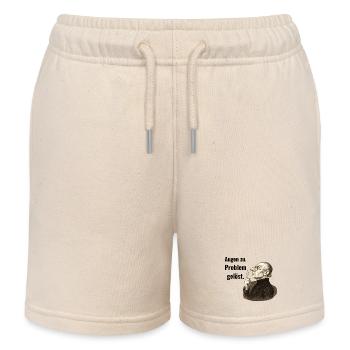 Stiller Rat Vintage-Illustration - Kinder Organic Joggingshorts Mini Bolter von Stanley/Stella - Natur - Vorne