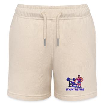 Bodybuilder Gym Comic - Kinder Organic Joggingshorts Mini Bolter von Stanley/Stella - Natur - Vorne
