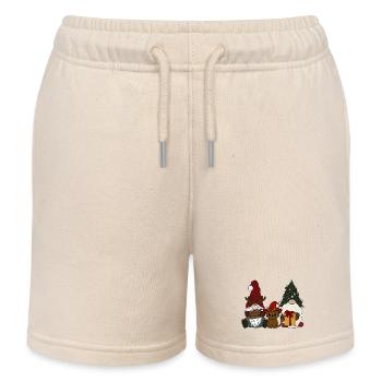 Wichtel mit Katze - Kinder Organic Joggingshorts Mini Bolter von Stanley/Stella - Natur - Vorne