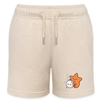 Poli étoile de mer perle - Short de jogging enfant bio Stanley/Stella - écru doux - Devant