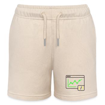 Web Analysis Chart Coding Browser Vector - Kids Organic Sweat Shorts by Stanley/Stella - soft Ecru - Front