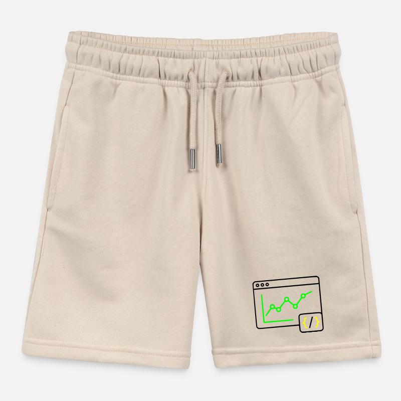 Web Analysis Chart Coding Browser Vector Kids Organic Sweat Shorts by Stanley/Stella
