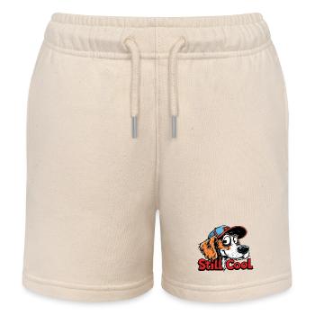 Still Cool Dog - Kinder Organic Joggingshorts Mini Bolter von Stanley/Stella - Natur - Vorne