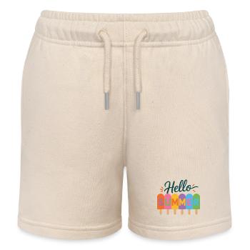 Hallo Sommer - Kinder Organic Joggingshorts Mini Bolter von Stanley/Stella - Natur - Vorne