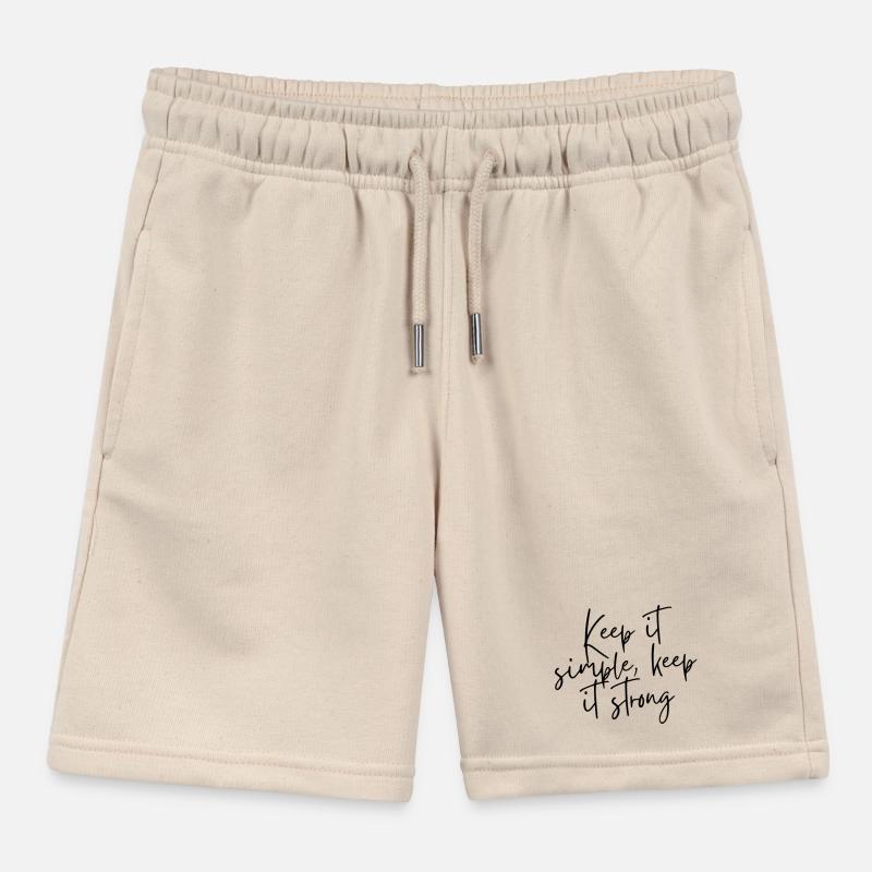 Keep it simple keep it strong Kids Organic Sweat Shorts by Stanley/Stella
