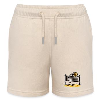 Beachvolleyball Netz Strand Sportverein Turnier - Kinder Organic Joggingshorts Mini Bolter von Stanley/Stella - Natur - Vorne