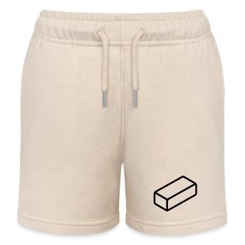brick - Kids Organic Sweat Shorts by Stanley/Stella - soft Ecru - Front