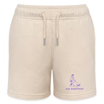 Exe Echse ausfuehren Admin Sysadmin Geschenk - Kinder Organic Joggingshorts Mini Bolter von Stanley/Stella - Natur - Vorne