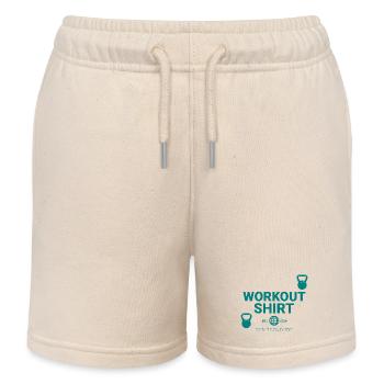 workout shirt - Kids Organic Sweat Shorts by Stanley/Stella - soft Ecru - Front