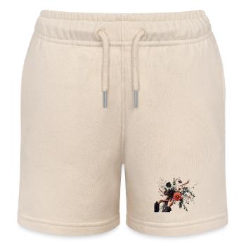 Nachtstruß Dahlien - Kinder Organic Joggingshorts Mini Bolter von Stanley/Stella - Natur - Vorne