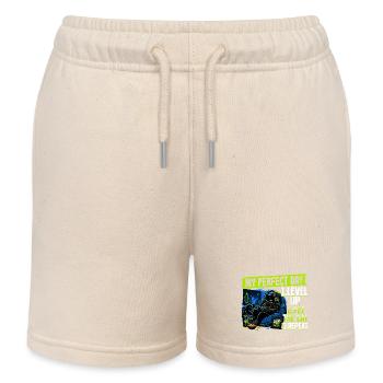 Gamer Gaming Cat Video Game - Kinder Organic Joggingshorts Mini Bolter von Stanley/Stella - Natur - Vorne