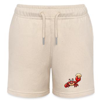 Krebs mit Muschel - Kinder Organic Joggingshorts Mini Bolter von Stanley/Stella - Natur - Vorne