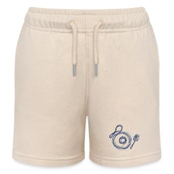 Creative cutlery design - Kids Organic Sweat Shorts by Stanley/Stella - soft Ecru - Front