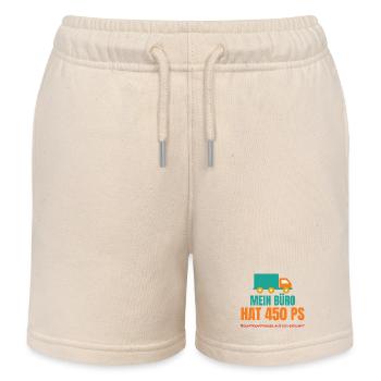 Mein Büro hat 450 PS – LKW-Fahrer Spruch - Kinder Organic Joggingshorts Mini Bolter von Stanley/Stella - Natur - Vorne