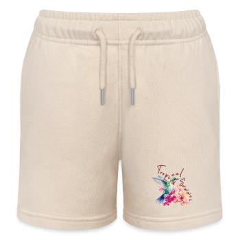 Été tropical - Short de jogging enfant bio Stanley/Stella - écru doux - Devant