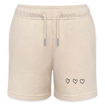 drei herzen herz - Kinder Organic Joggingshorts Mini Bolter von Stanley/Stella - Natur - Vorne