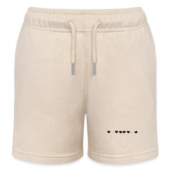 sechs herzen linie liebe herz - Kinder Organic Joggingshorts Mini Bolter von Stanley/Stella - Natur - Vorne