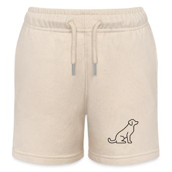 süßer Hund - Kinder Organic Joggingshorts Mini Bolter von Stanley/Stella - Natur - Vorne