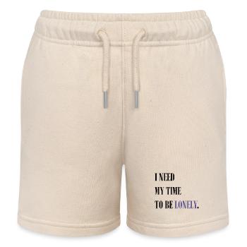 Lonely Quote - Kids Organic Sweat Shorts by Stanley/Stella - soft Ecru - Front