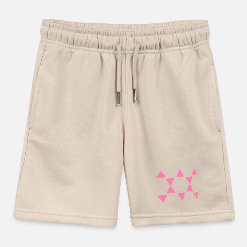 Triangular Pattern Triangular Shapes Kids Organic Sweat Shorts by Stanley/Stella