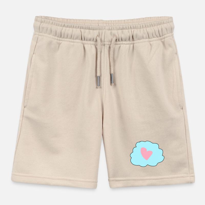 Cloud Blue Symbol Heart Love Kids Organic Sweat Shorts by Stanley/Stella